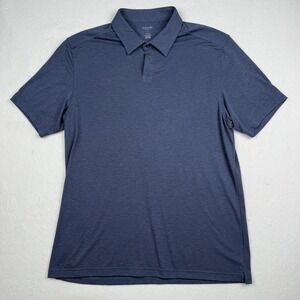 Ministry Of Supply Polo Shirt Mens XL Blue Merino Wool Blend Performance Tech